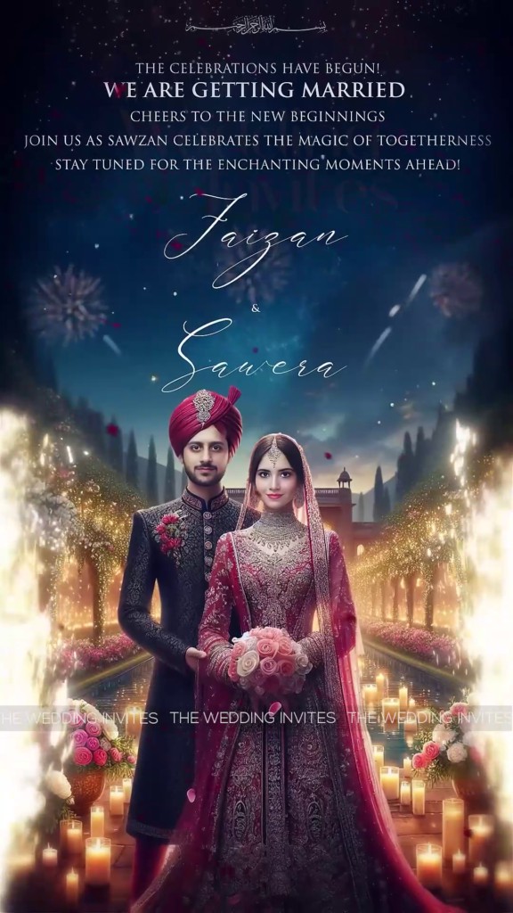 Luxury Barat Invitation | Royal Theme | Animated Video with Caricature