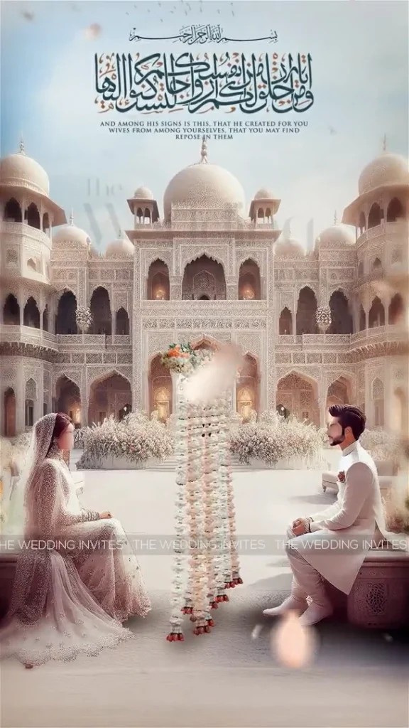The Royal Entrance | Without Couple Faces | Premium Islamic Nikkah Invitation