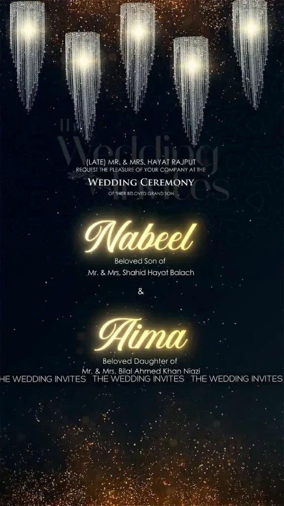 Neon Luxe Wedding Invitation | Animated Video