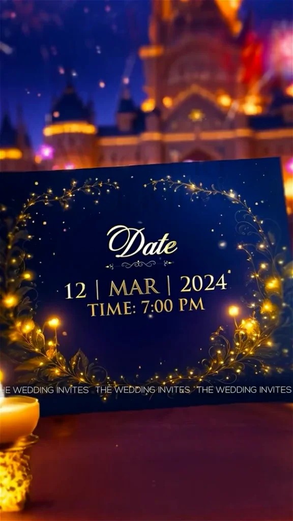 luxurious Glowy Wedding Invitation | Animated Video