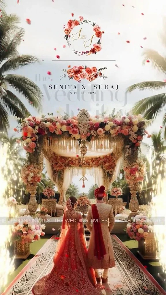 Hindu Wedding Mandap Invitation | Animated Video