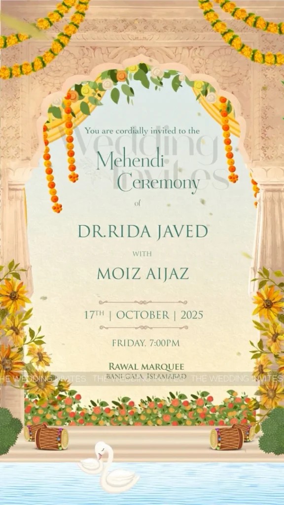 Marigold Mehndi invitation | Animated Video