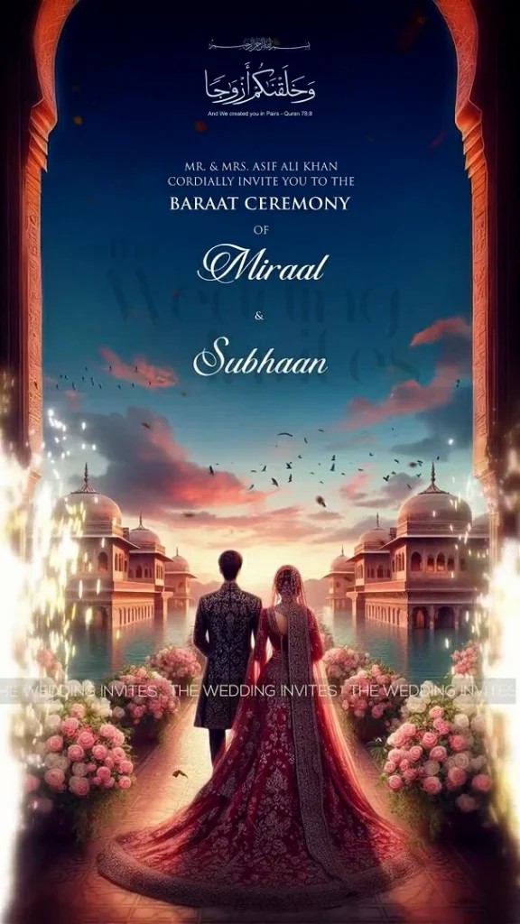 Traditional Barat Wedding Invitation | Animated Video