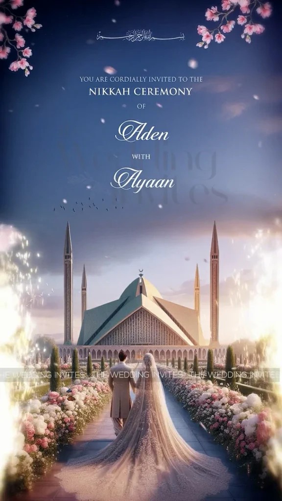 Faisal Mosque Nikkah Invitation | Animated Video