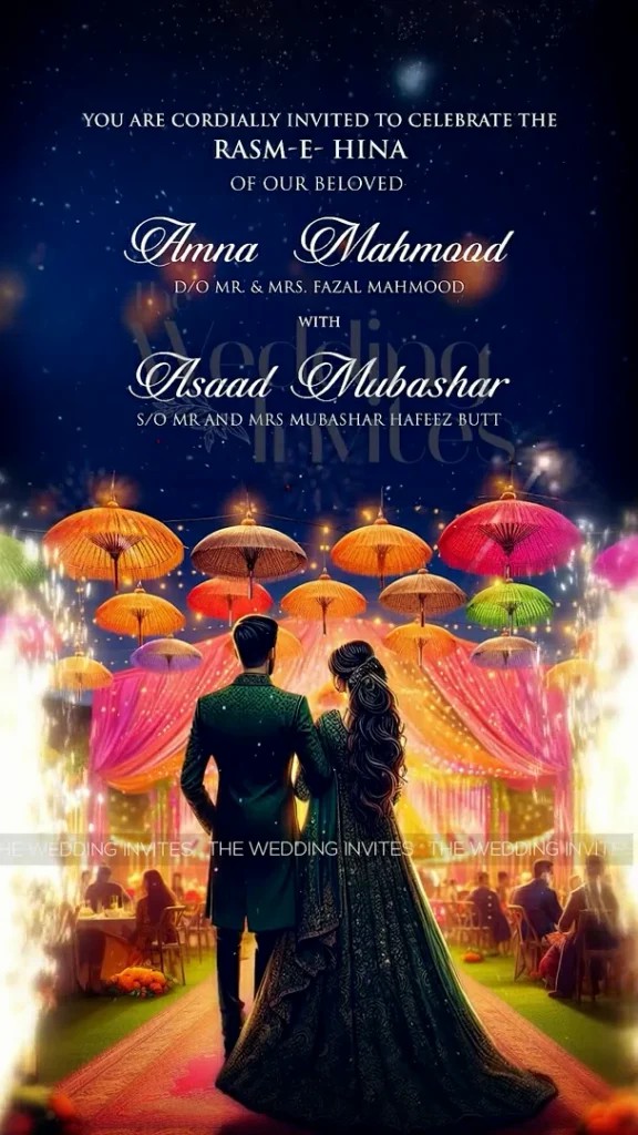 Umbrella Mehndi Invitation | Animated Video