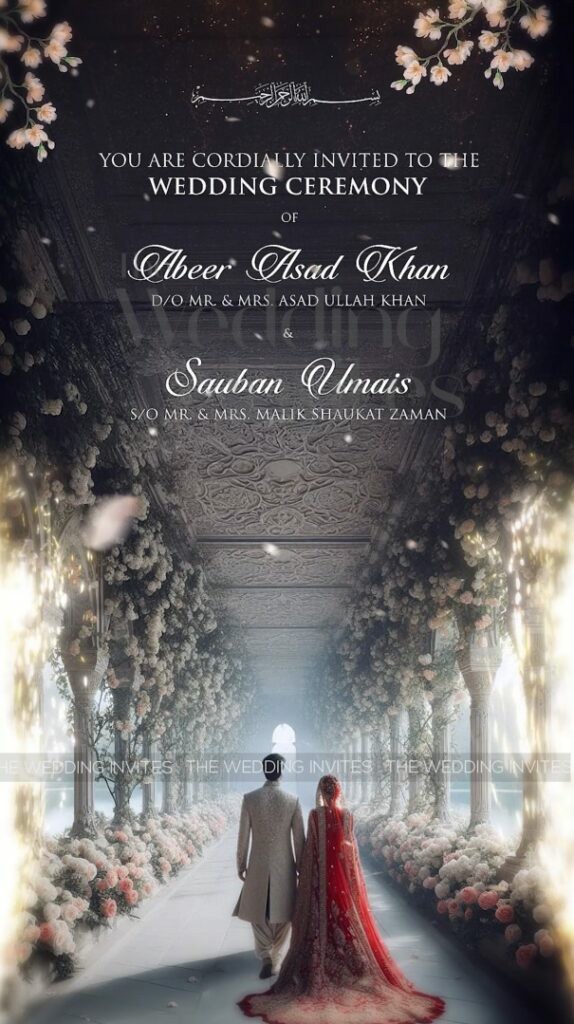 Elegant Corridor Wedding Invitation | Animated Video