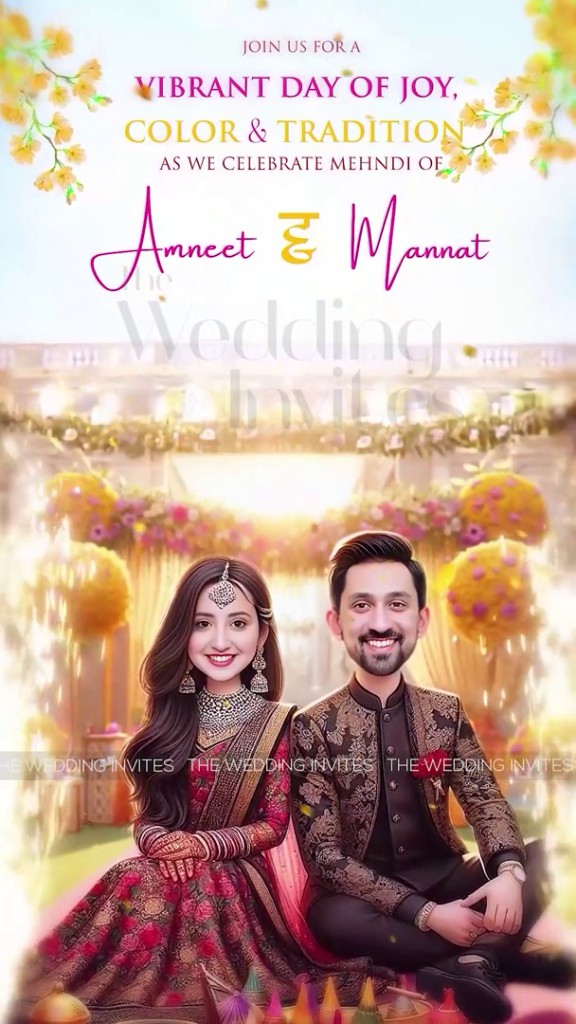 Mehndi & Haldi Invitation | Animated video