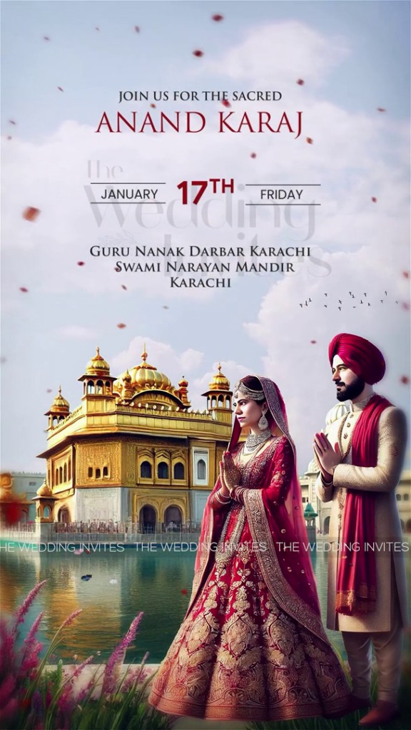 Anand Karaj | Sikh Wedding Invitation | Animated Video