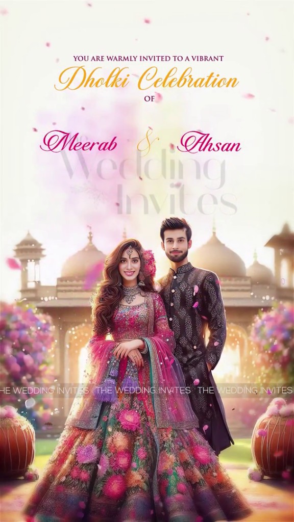 Vibrant Dholki Invite | Colorful Smoke Bombs Theme