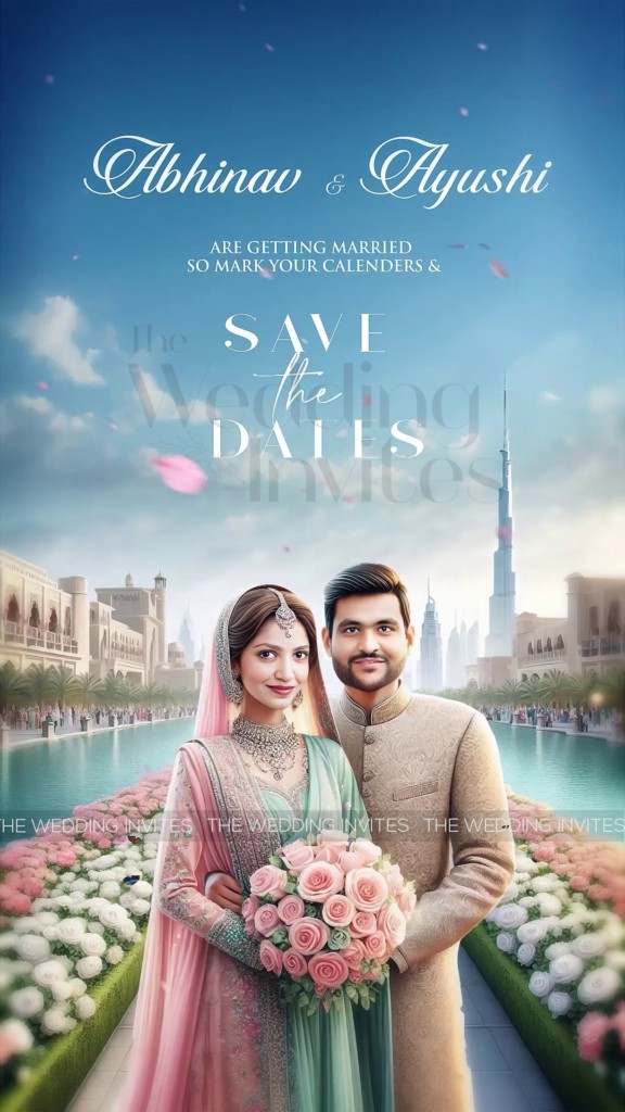 Save The Date Invitation | Dubai Skyline | Animated Video