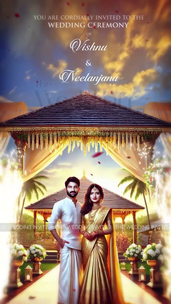 South Indian Wedding Invitation | Kerala Style