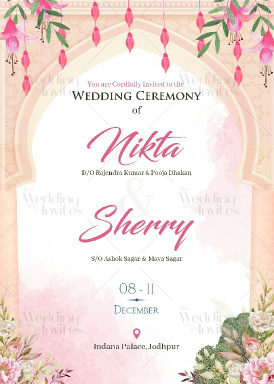 Pink Petal Invitation | Static Image