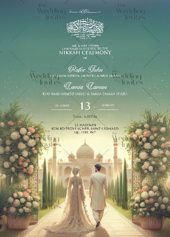Islamic Nikkah Invitation | Static Image