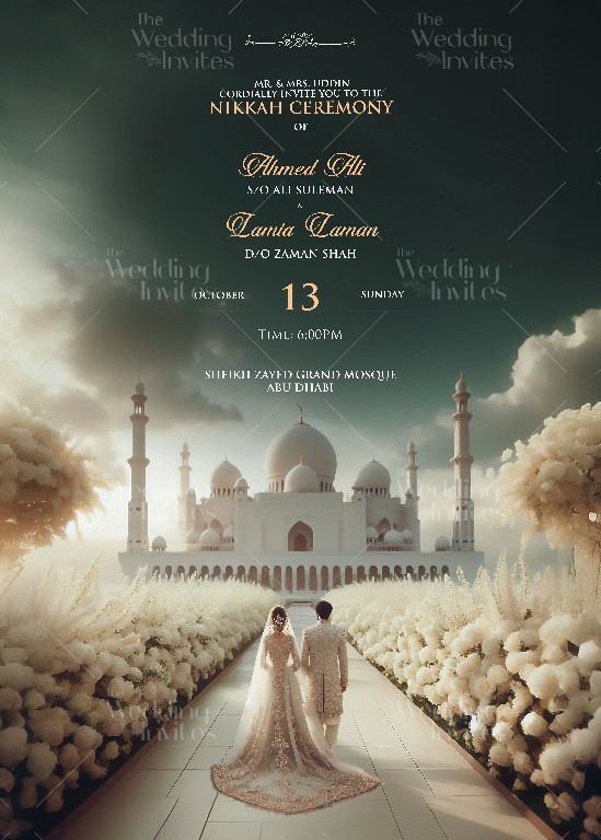 Elite Nikkah Invitation | Static Image