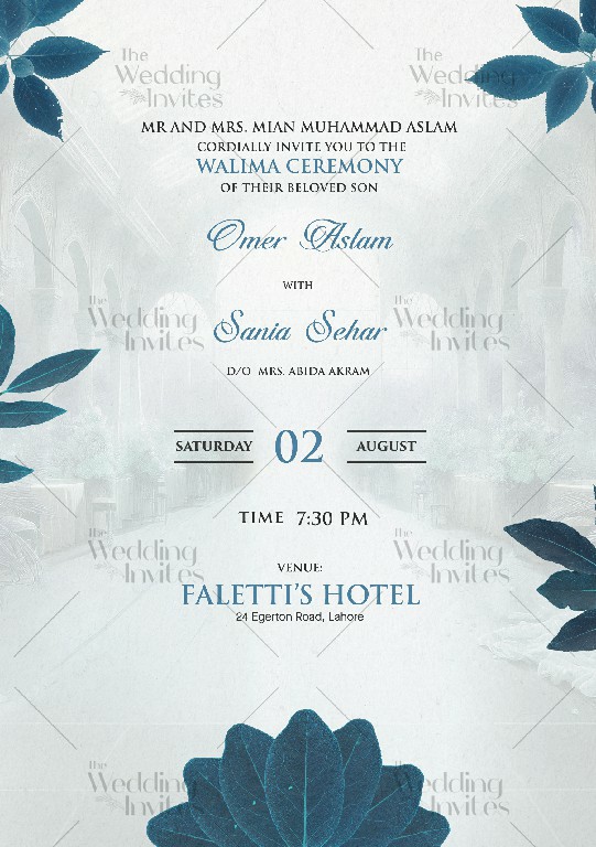 The Verdant Walima Invitation | Static Image