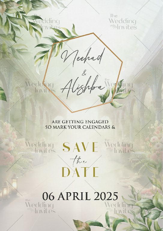 Elegant Wedding Invitation | Garden Theme | Static Image