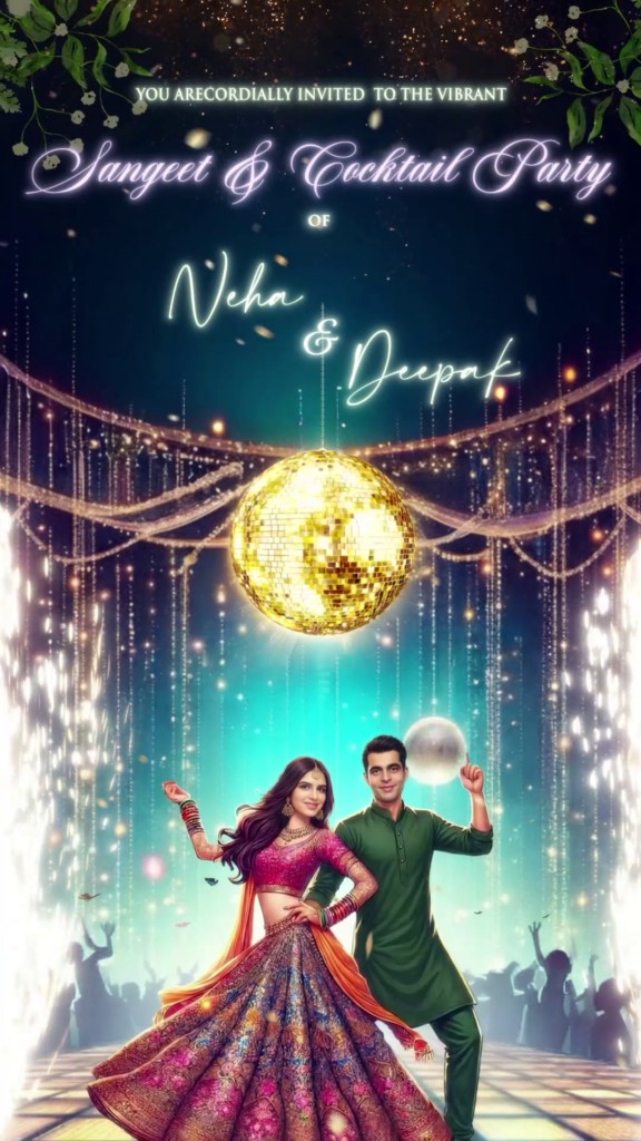 Sangeet & Cocktail Party Invitation | Musical Night