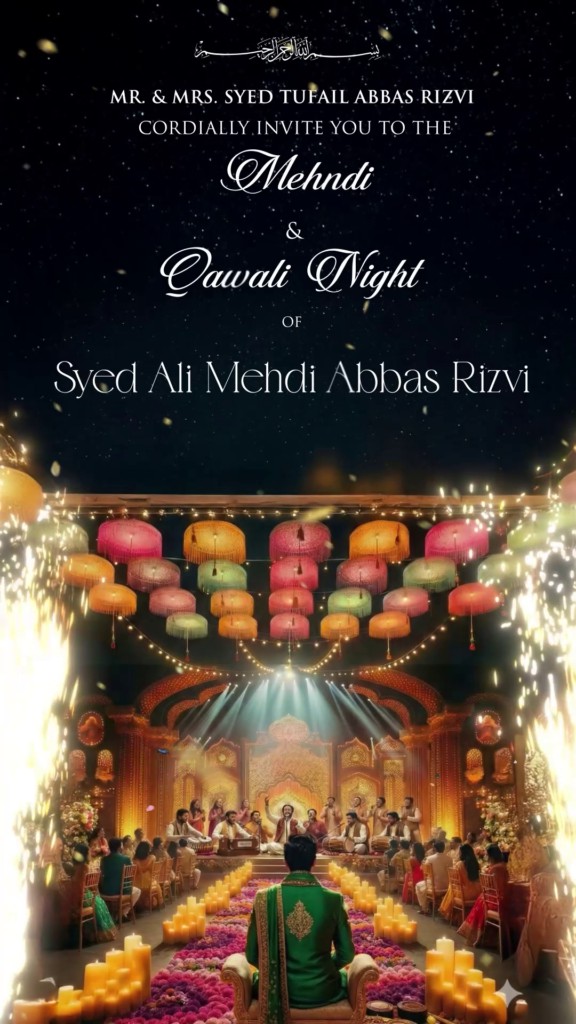 Qawali Night & Mehndi Invitation |