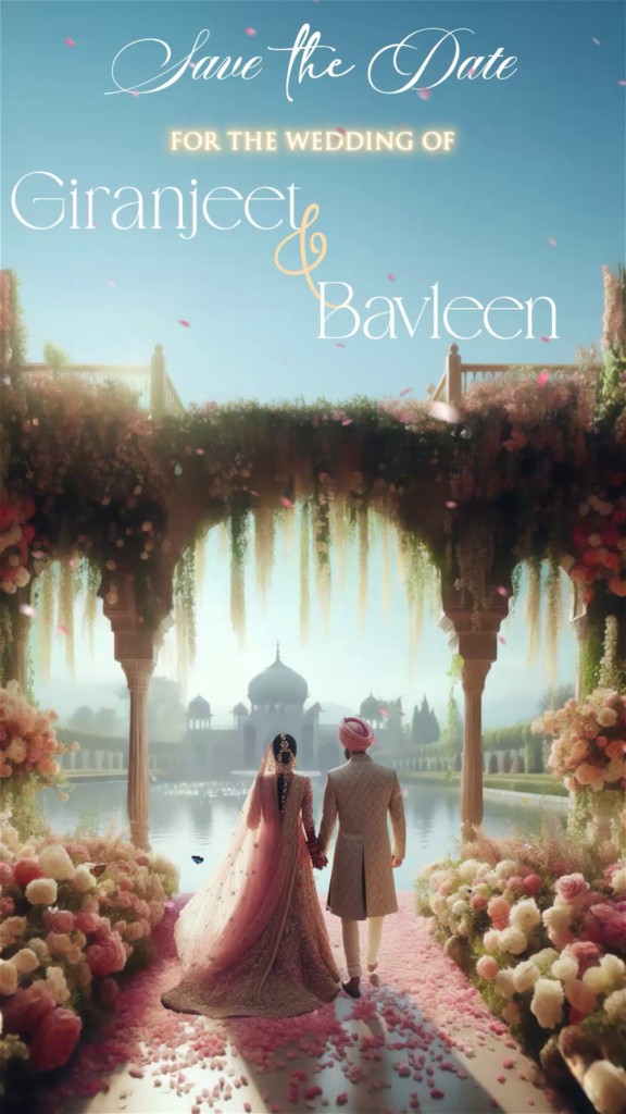 Save The Date Wedding Invitation | Sikh Wedding