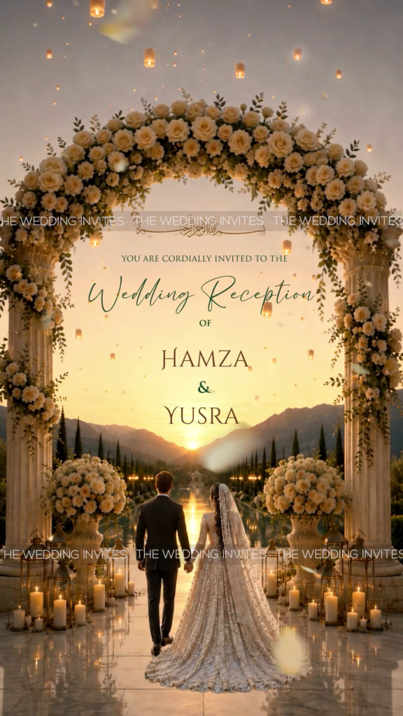 Reception or Walima Invitation | Lanterns of Forever